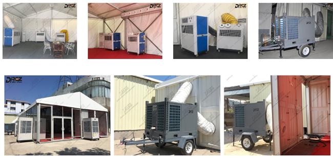 Sistema de enfriamiento integral portátil de la tienda del partido del diseño del aire acondicionado 10HP 29KW de la tienda de Drez