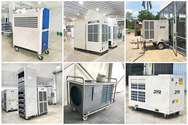unidades de aire acondicionado portátiles al aire libre 7.5HP refrigeración por aire lista para el uso del punto del aire acondicionado y del calentador